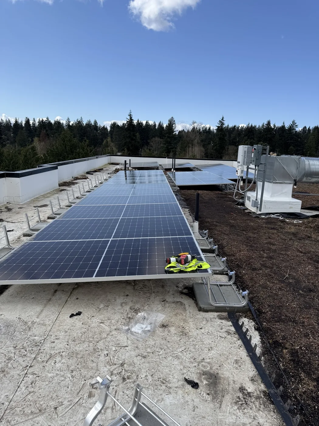Solar roof electrical work